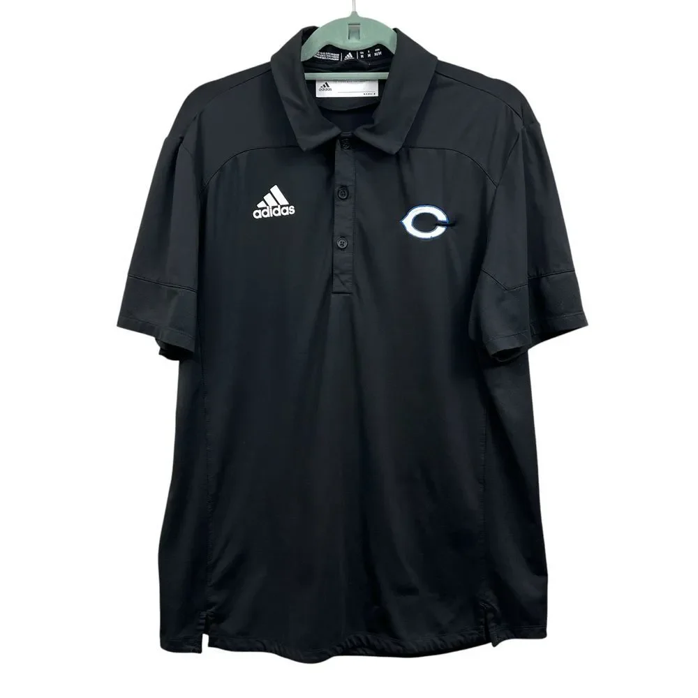 Adidas Mens Polo Shirt Performance Athletic Calvert Cutters Logo Black Sz M*